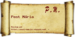 Pest Mária névjegykártya