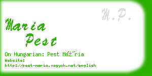 maria pest business card